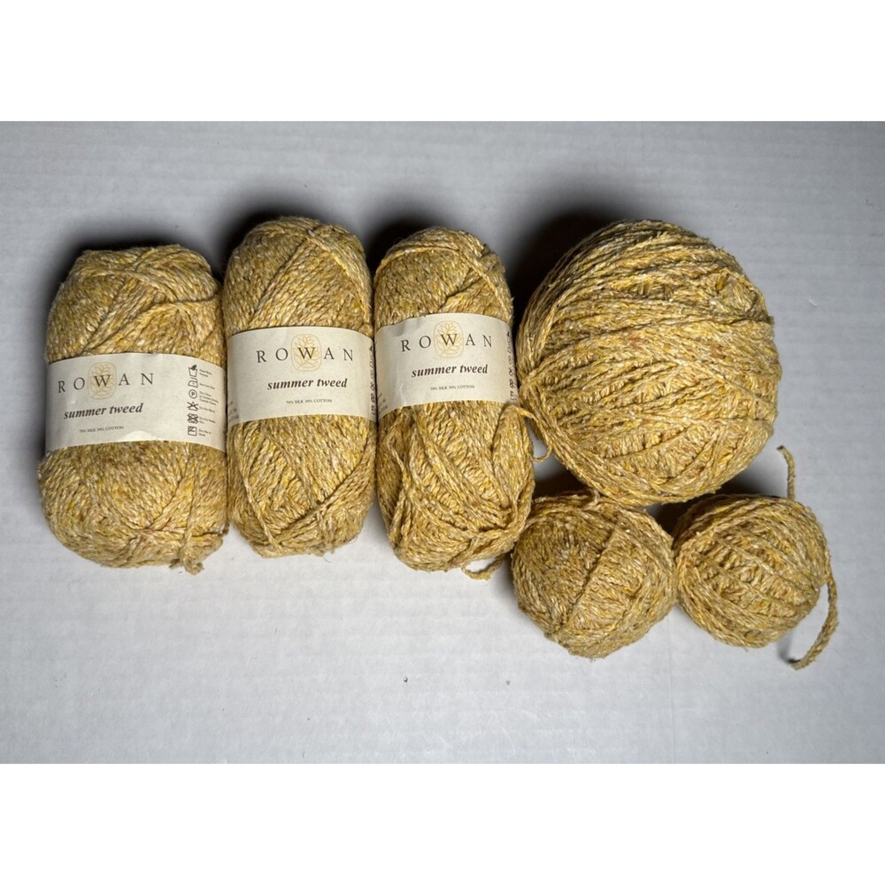 Rowan ‘Summer Tweed’ Silk/Cotton Shade 538 Butterball -  6 Skein Lot England
